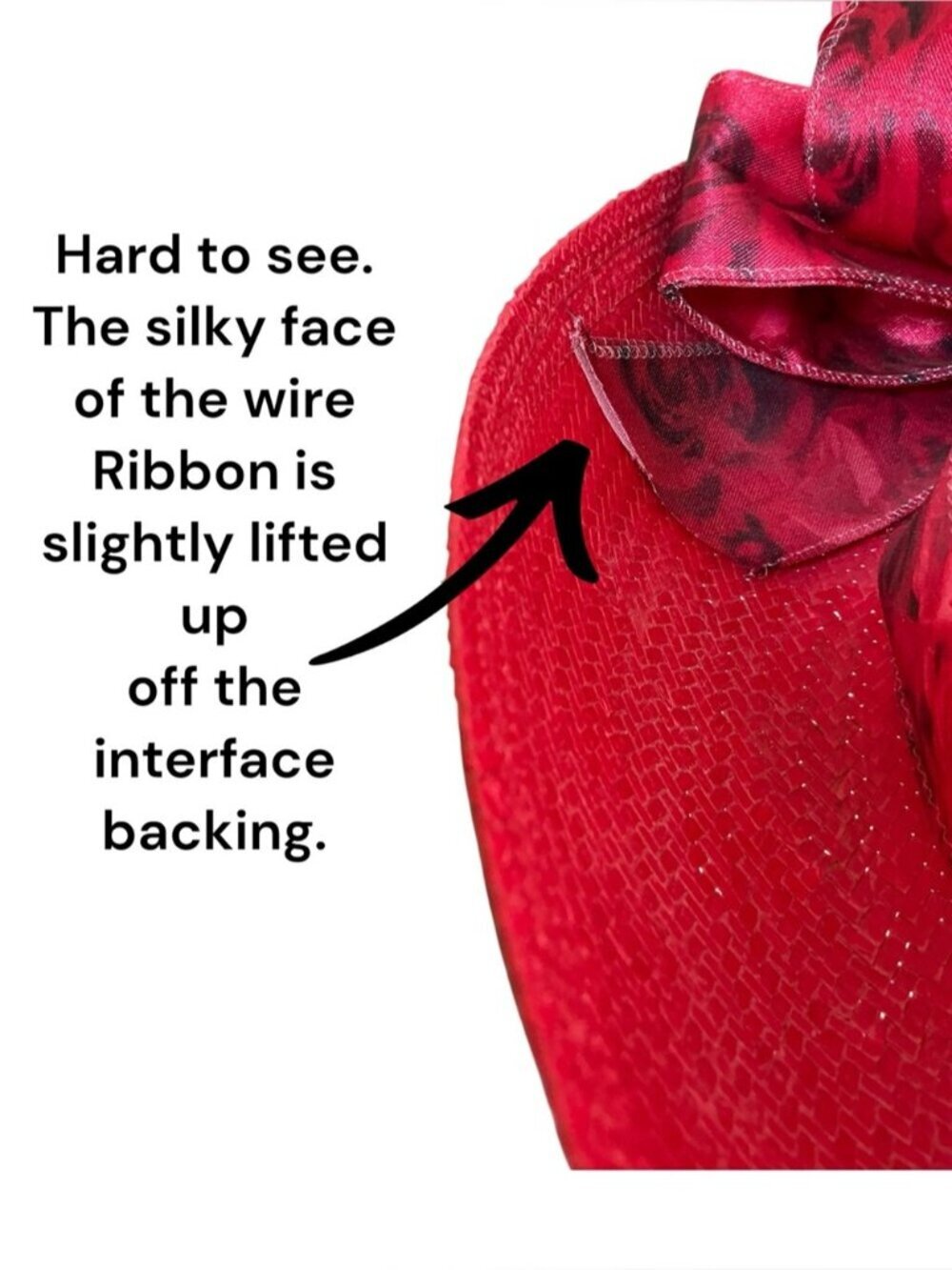 Vintage Red Straw Church Derby Hat Embellished Ribbon Red Bird Adult OS 1980’s - Picture 4 of 15